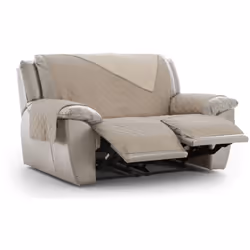 Housse de canapé pratique Relax Norvège 2 places x 2 C/01 - Matériau : 100 % polyester. - Couleur : 01-BEIGE - Nettoyage et e ...