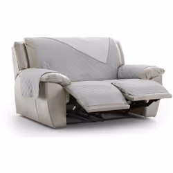 Housse de canapé pratique Relax Norvège 2 places x 2 C/06 - Matériau : 100 % polyester. - Couleur : 06-GRIS - Nettoyage et en ...