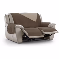 Housse de canapé pratique Relax Norvège 2 places x 2 C/07 - Matériau : 100 % polyester. - Couleur : 07-MARRON - Nettoyage et ...