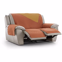 Housse de canapé pratique Relax Norvège 2 places x 2 C/09 - Matériau : 100 % polyester. - Couleur : 09-TUILE - Nettoyage et e ...