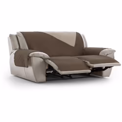 Housse de canapé pratique Relax Norvège 3 places x 2 C/07 - Matériau : 100 % polyester. - Couleur : 07-MARRON - Nettoyage et  ...