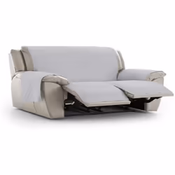 Housse de canapé Relax pratique Montblanc 3 places x 2 C/06 - Matériau : 100 % polyester. - Couleur : 06-GRIS - Nettoyage et  ...