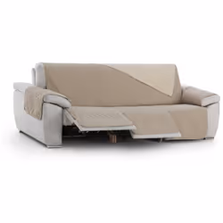 Housse de canapé pratique Relax Norvège 3 places x 3 C/01 - Matériau : 100 % polyester. - Couleur : 01-BEIGE - Nettoyage et e ...