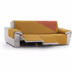 Housse de canapé pratique Relax Norvège 3 places x 3 C/05 - Matériau : 100 % polyester. - Couleur : 05-MOUTARDE - Nettoyage e ...