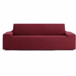 Housses de canapé Mod/7 Premium Jaz 2 Plz. C/8 - Matière : 40% polyester, 50% coton, 10% élastomère - Couleur : 08-BORDEAUX - ...