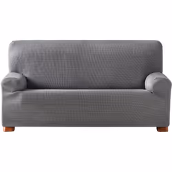 Housse de canapé 2 places en Lycra Achilles C/06 - Matériau : 50 % polyester, 45 % coton, 5 % élastomère - Couleur : 06-GRIS  ...