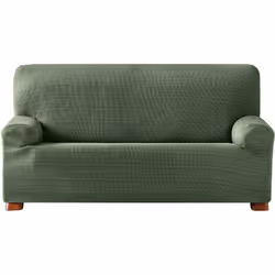 Housse de canapé 3 places en Lycra Achilles C/04 - Matériau : 50 % polyester, 45 % coton, 5 % élastomère - Couleur : 04-VERT ...