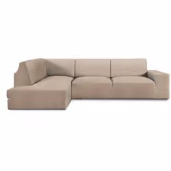 Housses de canapé méridienne avec dossier haut de gamme Roc Leftc/1 - Matière : 55% polyester, 35% coton, 10% élastomère - Co ...