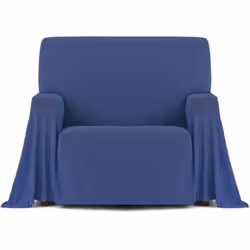 Cotonet Plaid Polyvalent 130*160 C/3 - Matériel: 100% coton - Couleur : 03-BLEU - Nettoyage et entretien : Laver à 30°C. N'ut ...