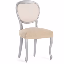 Pack de housses de chaise 2 Troya C/0 sans dossier - Matière : 60% polyester, 35% coton, 5% élastomère - Couleur : 00-BRUT -  ...