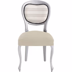 Housse de chaise Pack 2 Dorian C/1 sans dossier - Matériau : 45 % acrylique, 35 % polyester, 12 % coton, 8 % élastomère - Cou ...