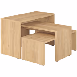 Ensemble de 3 tables basses. Fini en couleur Safir. Produit en kit. Assemblage facile. Comprend les instructions de montage e ...