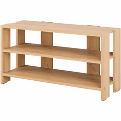 Banc à chaussures avec 2 étagères. Finition couleur Safir. Produit en kit. Assemblage facile. Comprend les instructions de mo ...