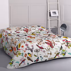 Couette Oiseaux de Paradis 240x260 cm (Lit 135/140/150) Matériau : 100 % coton (extérieur) 100 % polyester (remplissage) Coul ...