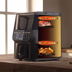 Cecotec Cecofry DuoLevel 10000 DuoSize Window Friteuse à air chaud Double 10L 2000W Noir - Vue supplémentaire 7