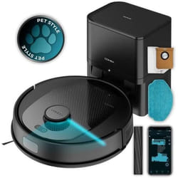 Cecotec Conga 7690 Immortal MAX Home M Aspirateur robot et base autovidante, navigation laser, aspiration 5000 Pa, jusqu'à 220 m
