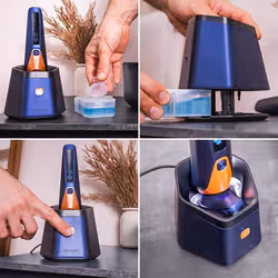 Cecotec PrecisionCare Saphire Pro Rasoir rotatif Bleu, Noir - Vue supplémentaire 4