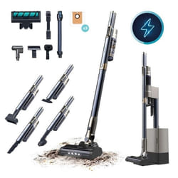 Aspirateur balai léger sans fil avec base de vidage automatique Cecotec Scoba 3000 Station. Moteur numérique sans balais 210W