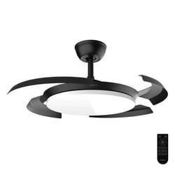 Cecotec Ventilateur de Plafond avec Lumière et Pales Rétractables EnergySilence Aero 4500 Puzzle Invisible Black. 30W