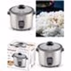 Cuiseur à riz multifonction en inox 18 L avec Panier Vapeur Témoin de cuisson 700W GRIS anti adhérente