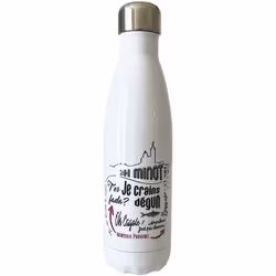 Bouteille isotherme en inox inox Sans BPA Contenance de 500 ml Dimensions : Hauteur 26 - Diamètre 7 cm