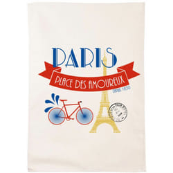 Enesco - Essuie main paris vélo en coton décoré