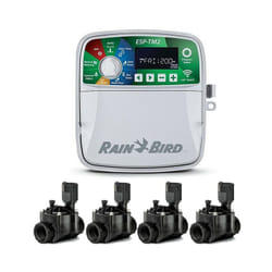 Rain Bird - Programmateur automatique d'arrosage Electrique ESP-TM2 4 zones intérieur + 4 Electrovannes 100HV 24V 1''
