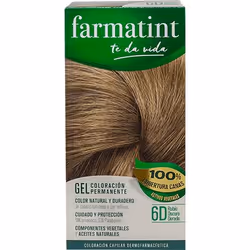 Farmatint Gel Coloración Permanente 6D Rubio Oscuro Dorado, Blonde, 6D, Rubio Oscuro Dorado, Femmes, 60 ml, Maintien de la co ...