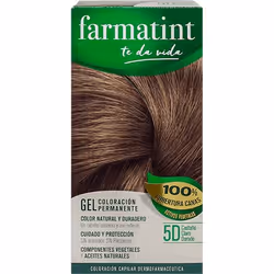 Farmatint Gel Coloración Permanente 5D Castaño Claro Dorado, Blonde, 5D, Castaño Claro Dorado, Femmes, 60 ml, Maintien de la  ...