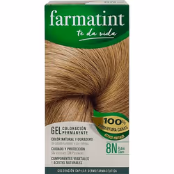 Farmatint Gel Coloración Permanente 8N Rubio Claro, Blonde, 8N, Rubio Claro, Femmes, 60 ml, Maintien de la couleur, Protectio ...