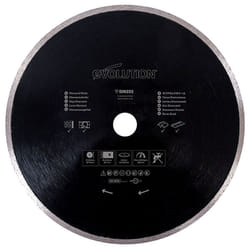 Disque diamant 255mm alésage 25,4mm Evolution pour Scie à onglet et Scie sur table