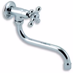 Mitigeur de lavabo pour eau froide type : mural type de fermeture : boisseau conception : chrome avec bras pivotant