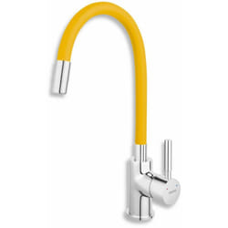Ferro - Mitigeur d'évier avec bec flexible, jaune/chrome 70710,0ZL - Novaservis