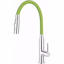 Robinetterie d’évier avec douchette couleur vert/chrome hauteur de la robinetterie : max. 420 mm longueur du bec : max 410 mm ...