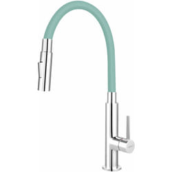 Novaservis - Ferro - Mitigeur d'évier avec bras flexible, 2 jets, menthe / chrome 70730,0M