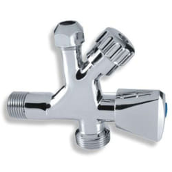 Novaservis - Robinets d'angle - Cornet combiné avec valve pour machine à laver 3/8' x 1/2' x 3/4', chromé CF5104