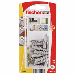 Fischer 45485, Fiche murale, Nylon, Gris, CE, 30 mm, 6 mm