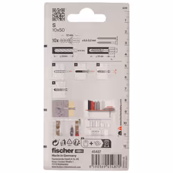 Fischer 45487 ancrage à vis et cheville murale 10 pièce(s)