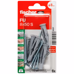 Fischer 84327 ancrage à vis et cheville murale 6 pièce(s)