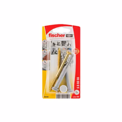 Fischer 84340, Kit de fiches murales et vis, Brique, Béton, 2 pièce(s), Ampoule