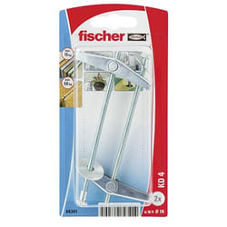 Fischer 84341 ancrage à vis et cheville murale 2 pièce(s) Ancrage mural creux (cheville molly) 105 mm