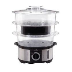 Eta Steampot cuiseur vapeur 3 Nombre de paniers 1000 W Noir, Argent