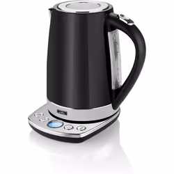Eta ETA158790000, 1,7 L, 2200 W, Noir, Acier inoxydable, Thermostat réglable, Indicateur de niveau d'eau, Arrêt de sécurité e ...