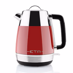 Eta 9186 90030 Storio, 1,7 L, 2150 W, Rouge, Acier inoxydable, Thermostat réglable, Indicateur de niveau d'eau
