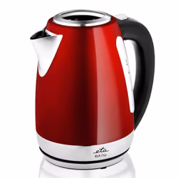 Eta Digi, 1,7 L, 2200 W, Rouge, Acier inoxydable, Thermostat réglable, Indicateur de niveau d'eau