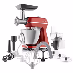 Eta Gratus, 5 L, Rouge, Foie, Découpe, Hachoir, Pétrisseur, Mélange, 1,4 m, 2,5 L