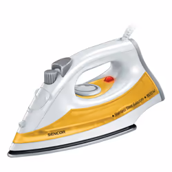 Sencor SSI 2028YL fer à repasser Fer à repasser à sec ou à vapeur Semelle en acier inoxydable 1600 W Orange, Blanc