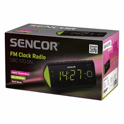 Sencor SRC 170 Horloge Numérique Noir, Vert
