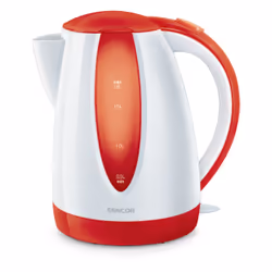 Sencor SWK 1814RD, 1,8 L, 2000 W, Rouge, Blanc, Plastique, Indicateur de niveau d'eau, Arrêt de sécurité en cas de surchauffe
