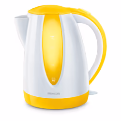 Sencor SWK 1816YL, 1,8 L, 2000 W, Blanc, Jaune, Plastique, Indicateur de niveau d'eau, Arrêt de sécurité en cas de surchauffe